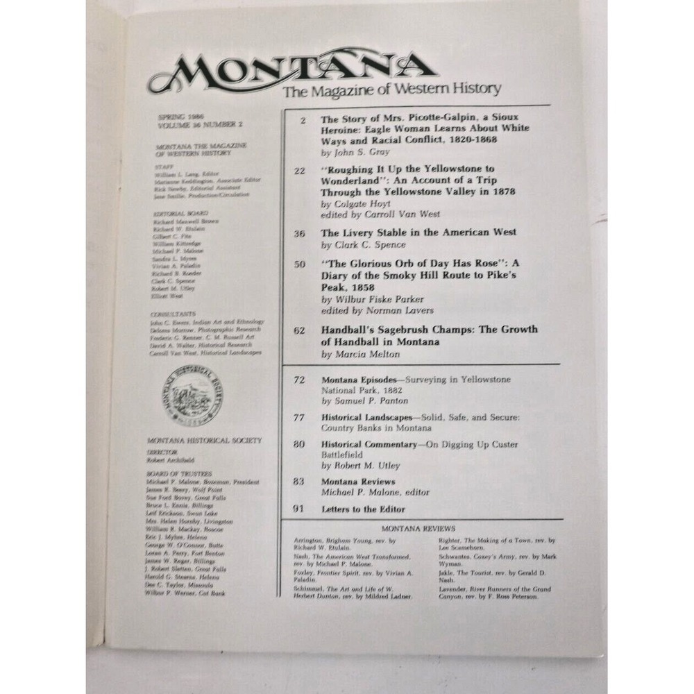 Montana: The Magazine of Western History - Volume 36 No.2 - SPRING 1986 - Picture 6 of 8